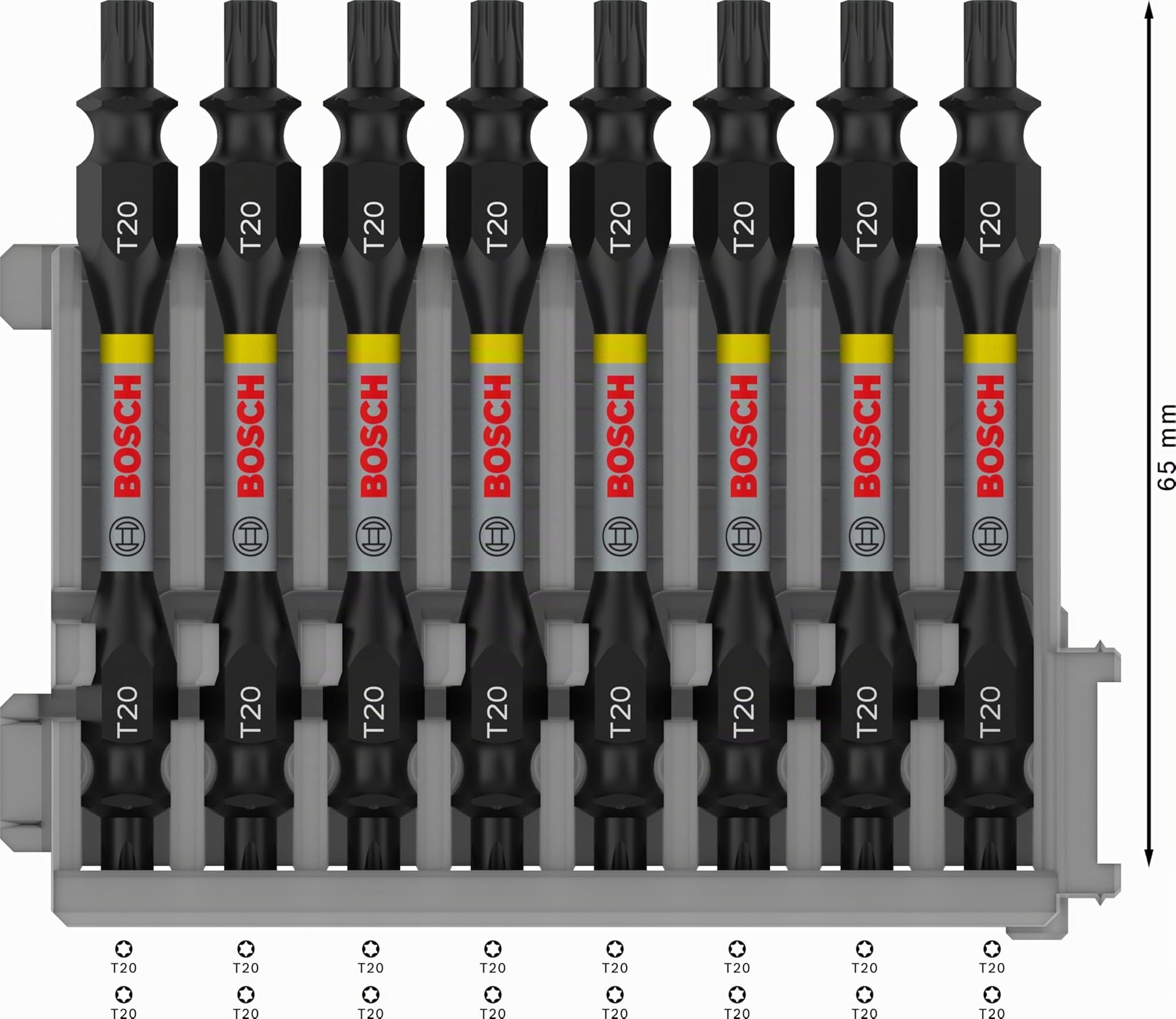 Bosch PRO Impact embouts double T20 65 mm x8