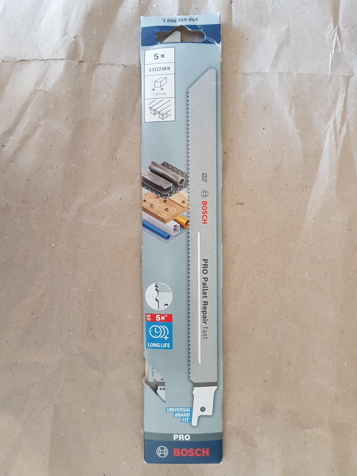 Bosch S1022HFR lame scie sabre 200mm x5 palettes