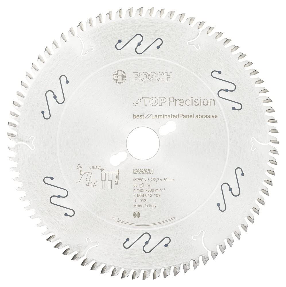 Bosch Lame scie circulaire 250x30 mm 80 dents stratifié