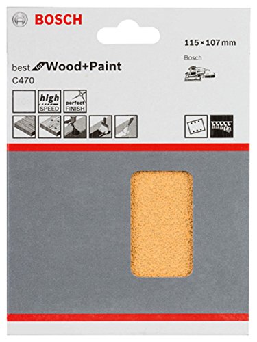 Bosch Feuille abrasive 115x107 mm grain 120 lot 10 bois
