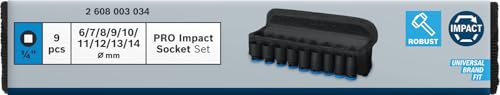 Bosch PRO Impact coffret douilles 9 pcs 1/4" vissage
