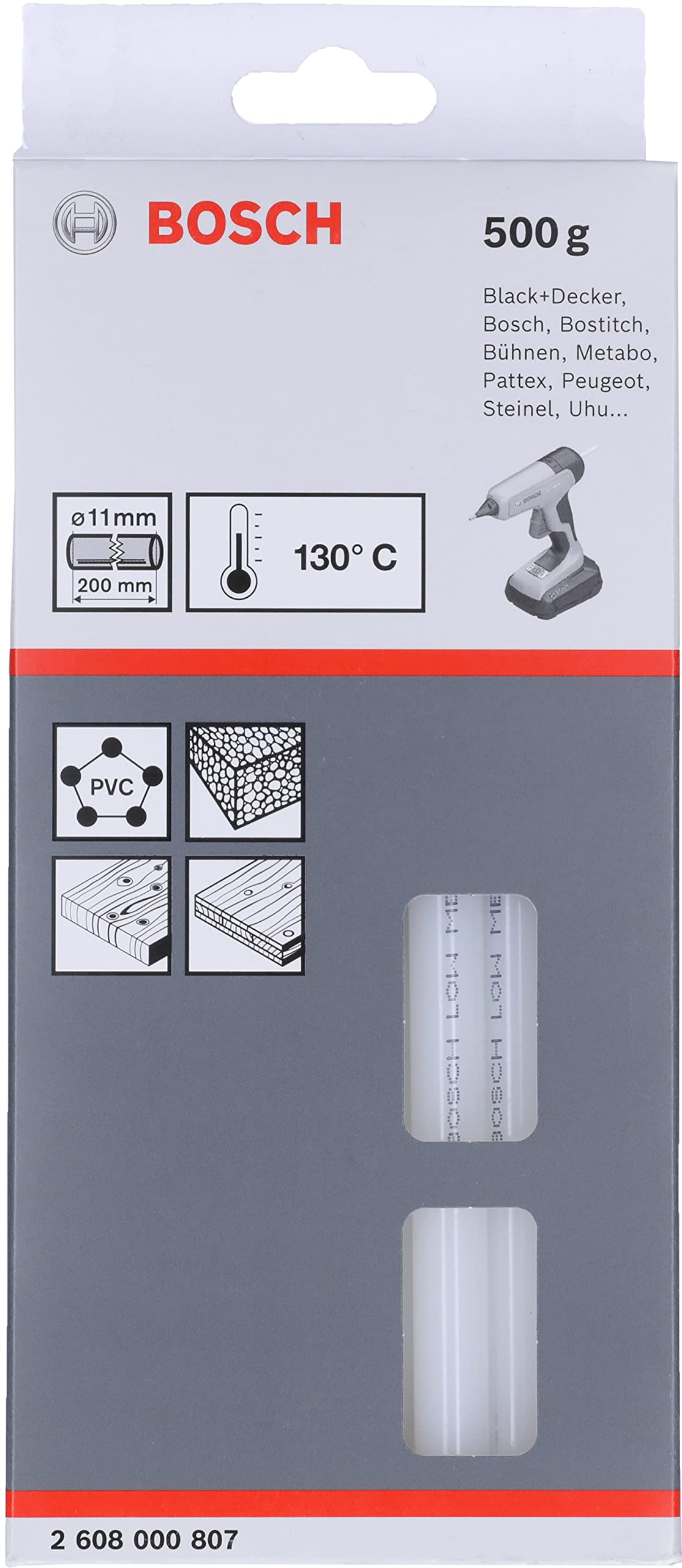 Bosch bâtons colle basse température 11x200 mm 500 g lot 26
