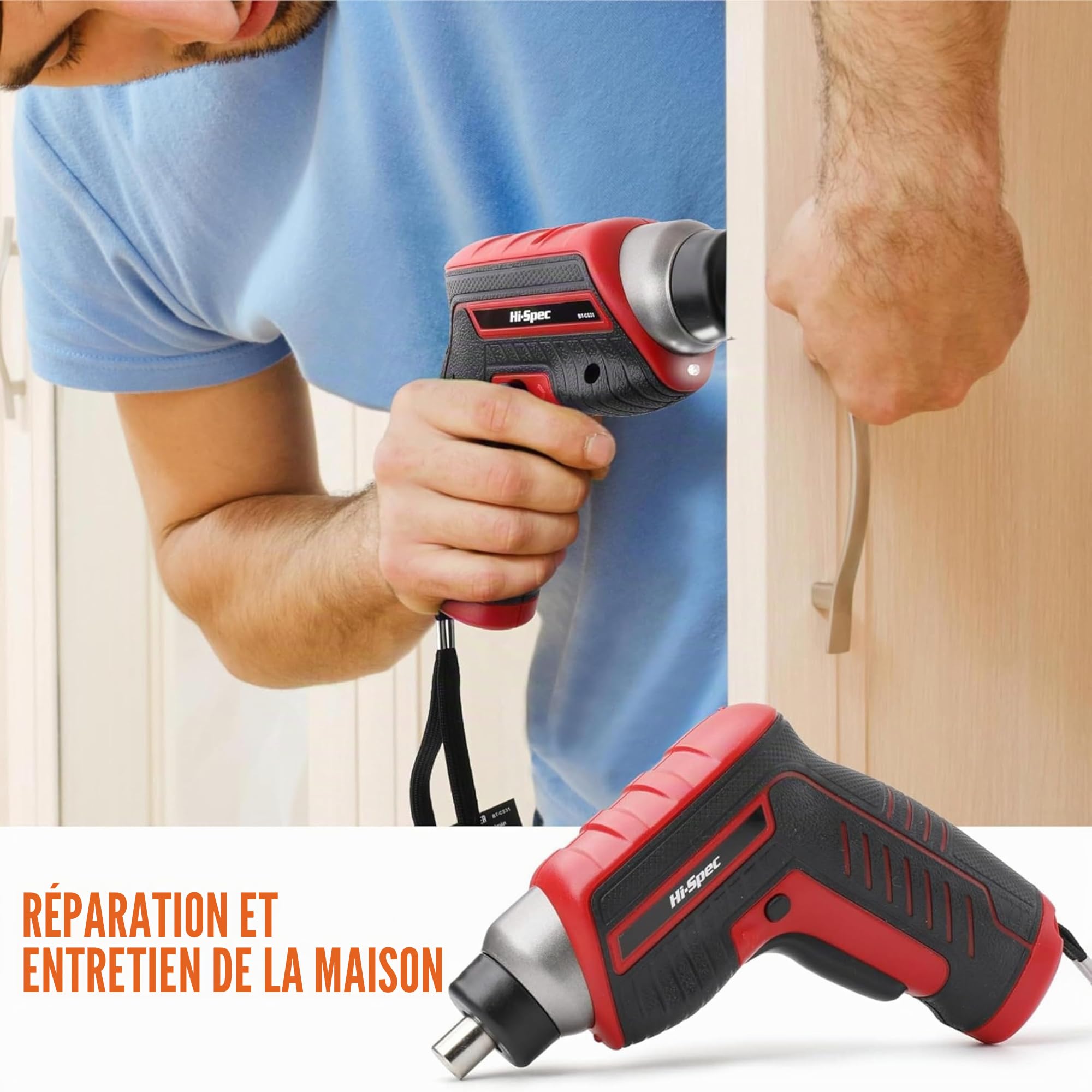 Hi-Spec Cordless Screwdrivers visseuse 3.6V rouge