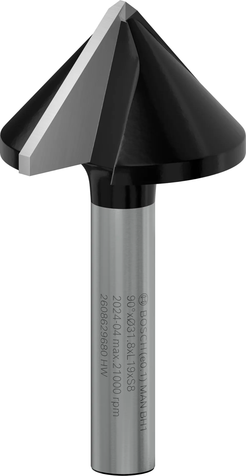 Bosch Pro fraise à rainurer en V 90° 31,8 mm queue 8 mm