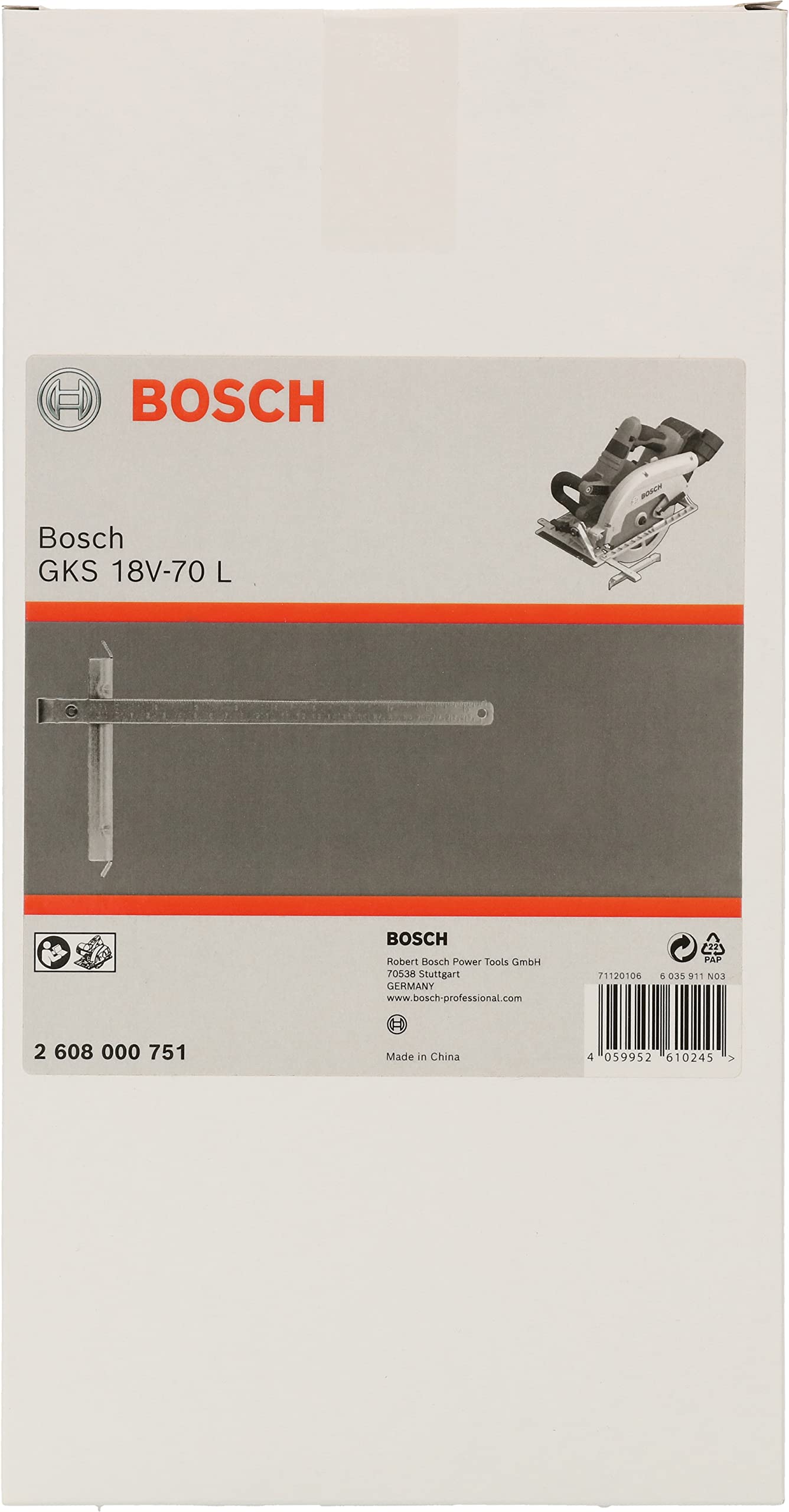 Bosch Butée parallèle GKS 18V-70L guide scie circulaire