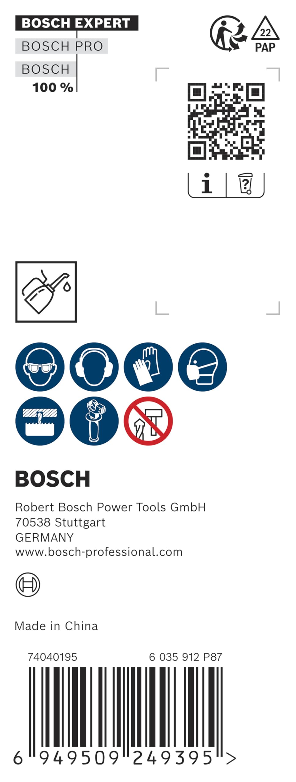 Bosch Expert PC Plus étui scie cloche vide plastique
