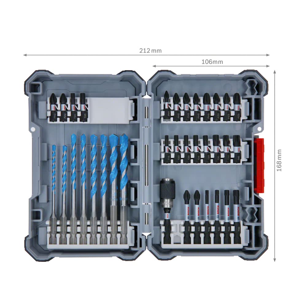 Bosch Set HEX-9 MultiConstruction Impact Control 35 pièces