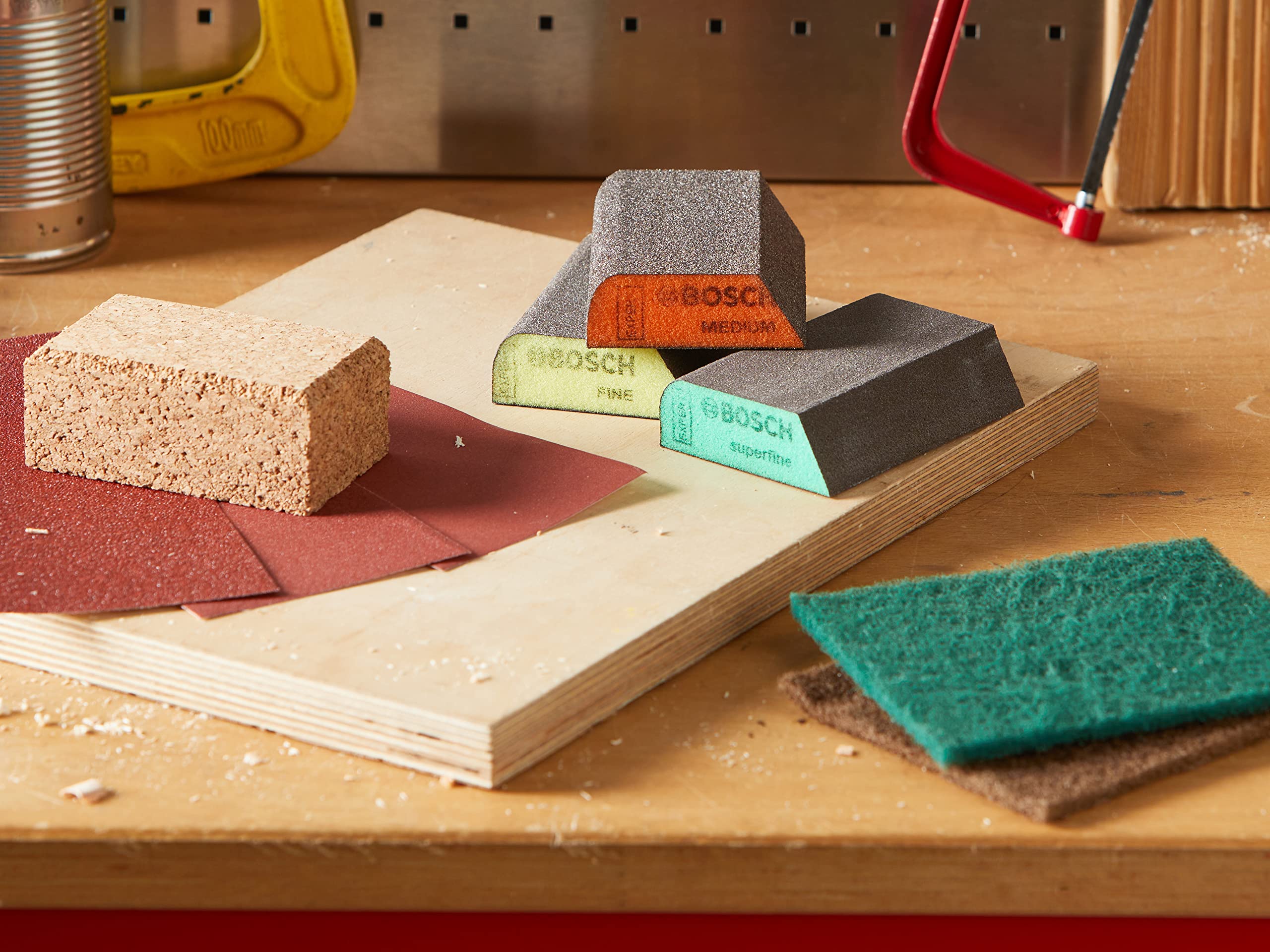 Bosch Kit Ponçage Manuel 15 pièces bois métal