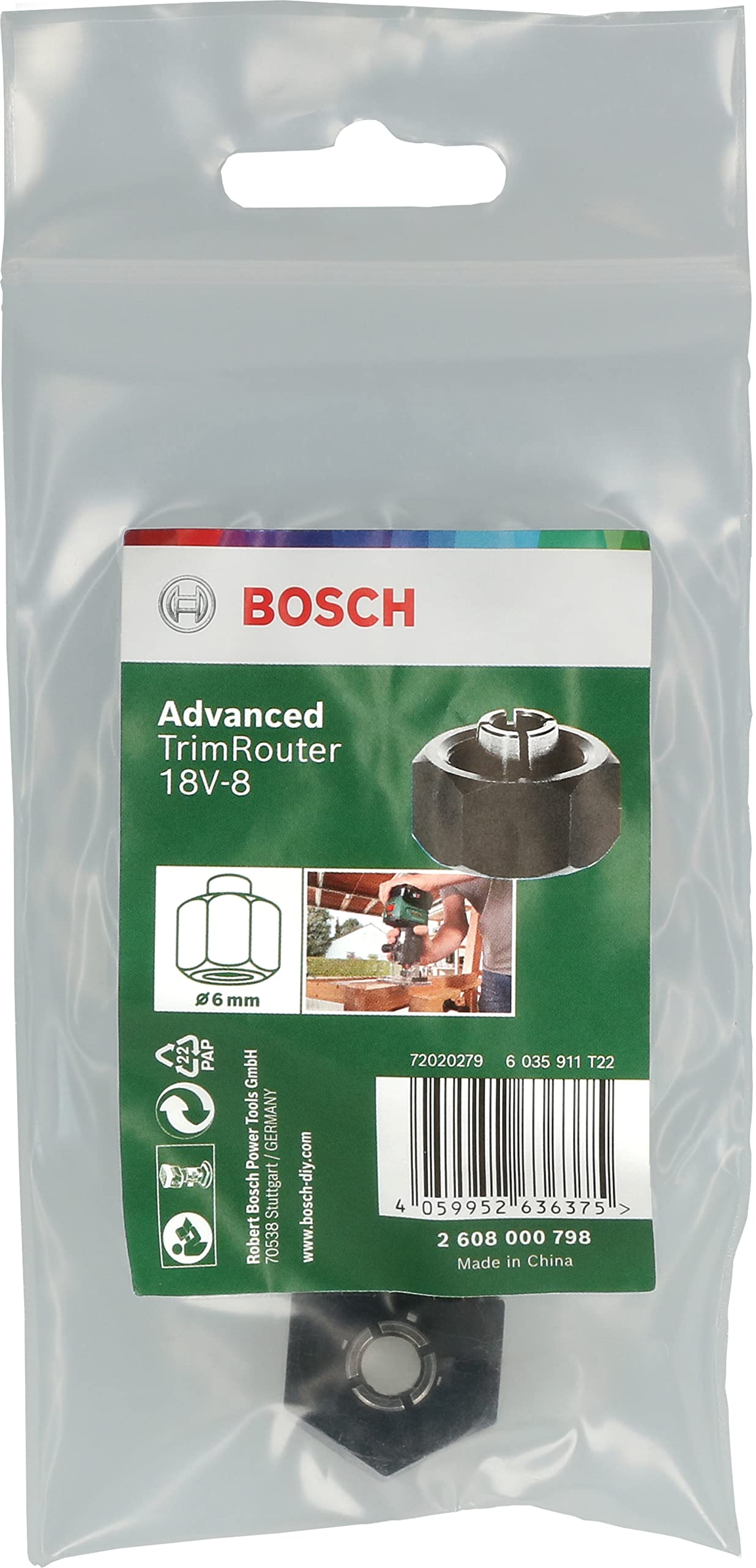 Bosch Pince serrage 6mm pour Advanced TrimRouter 18V-8