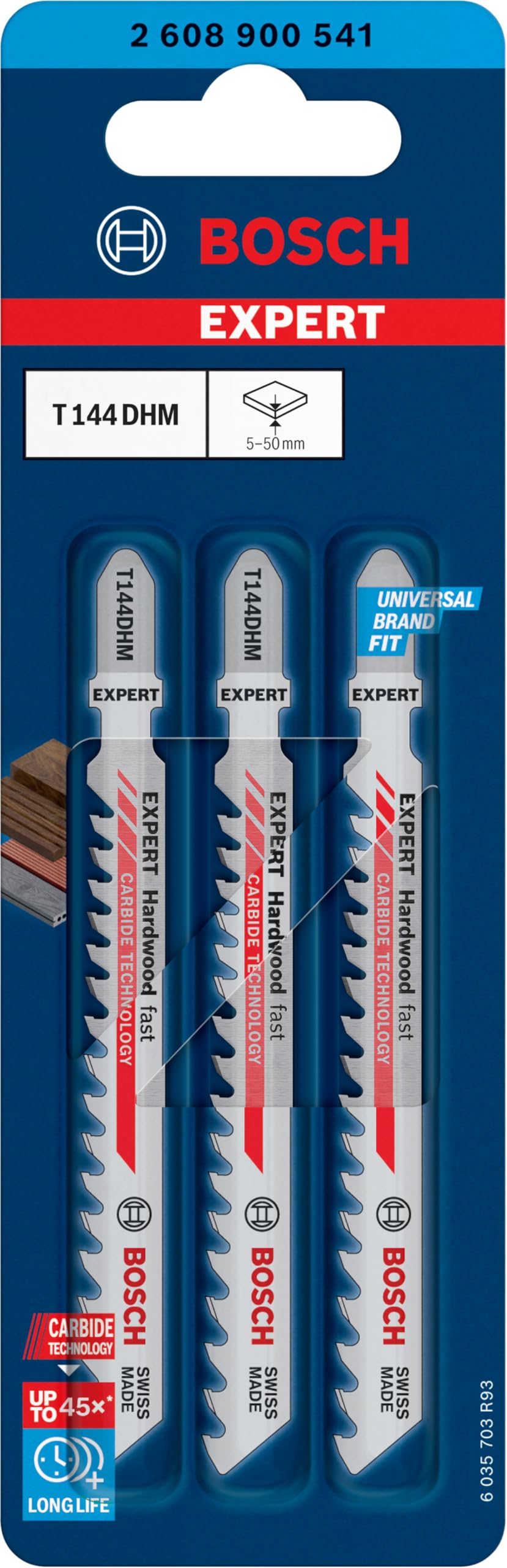 Bosch Expert T 144 DHM lame scie sauteuse bois dur rapide