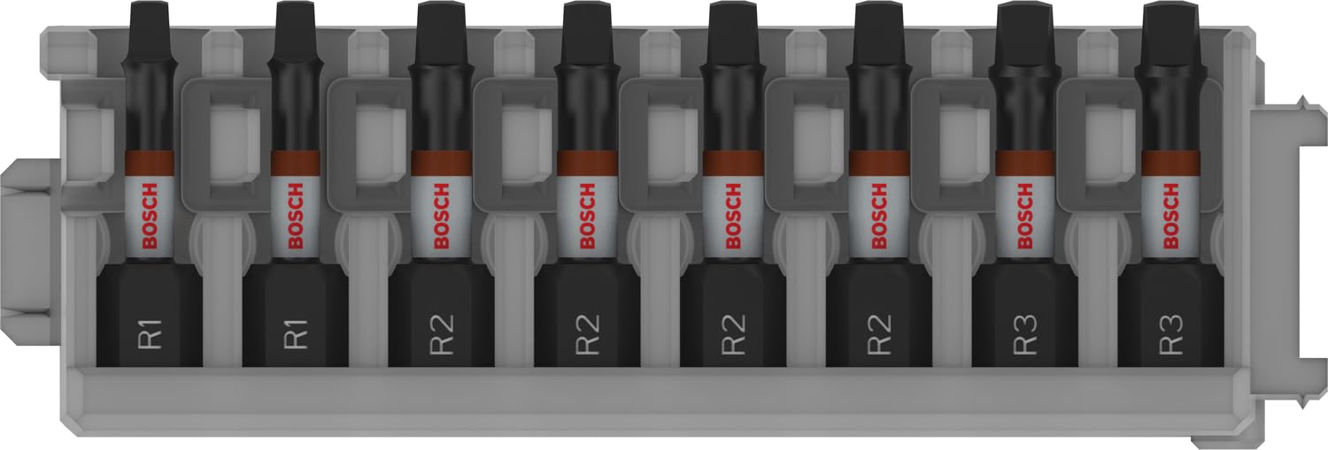 Bosch PRO R Impact Embouts Robertson R1 R2 R3 8 pcs