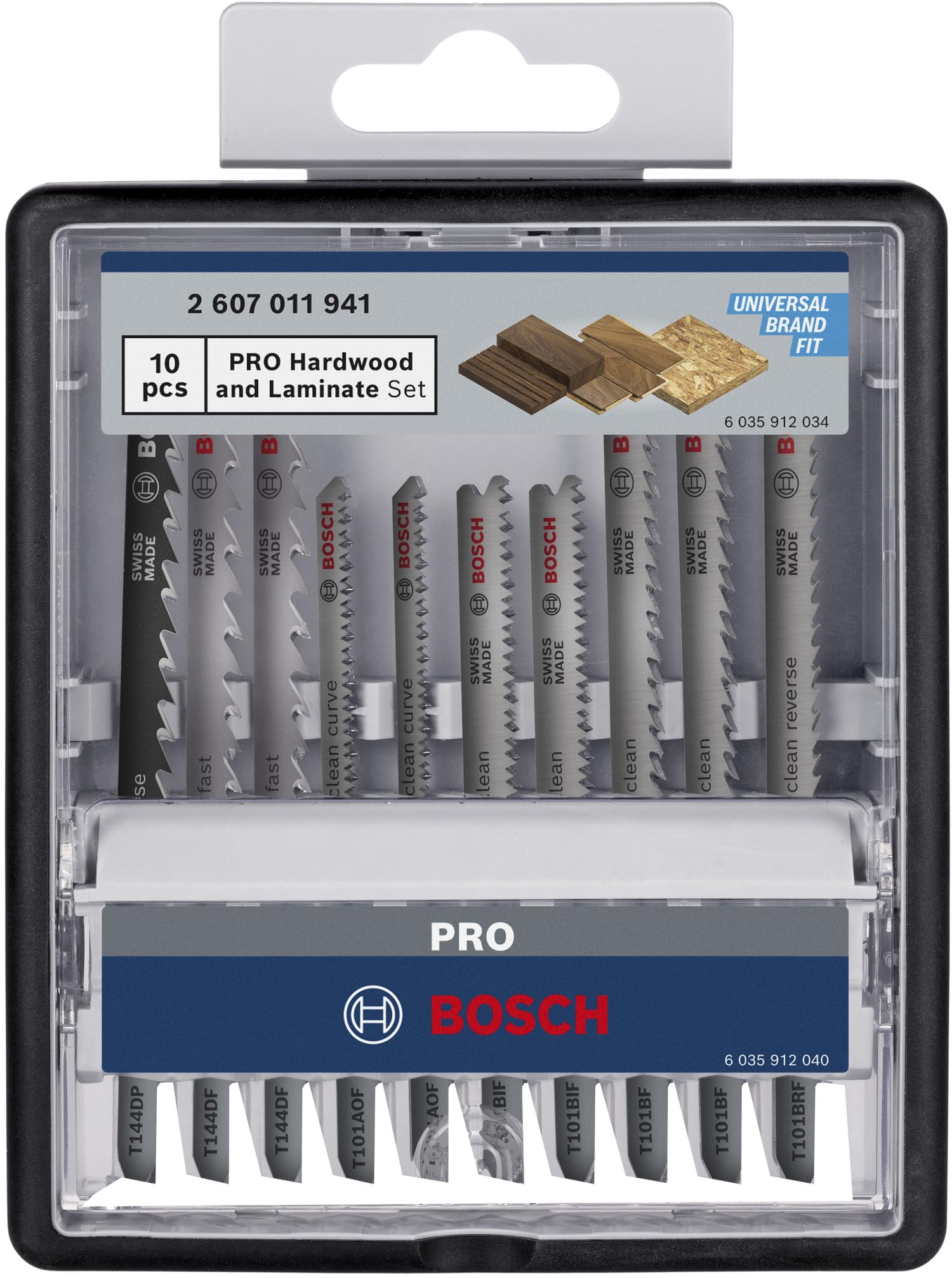 Bosch PRO Hardwood coffret lames scie sauteuse 83 mm lot 10