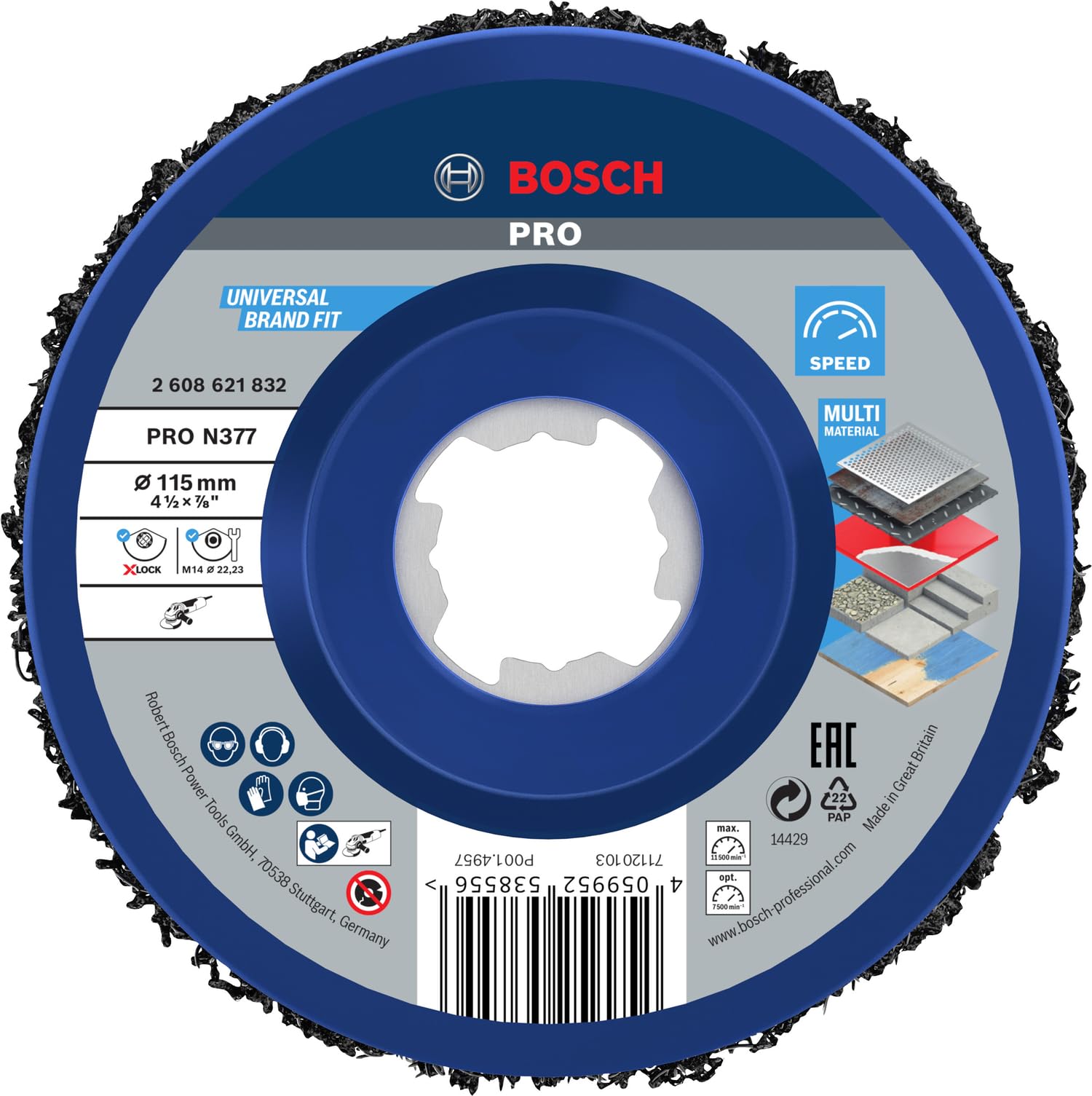 Bosch PRO N377 disque nettoyage 125 mm multi-matériau