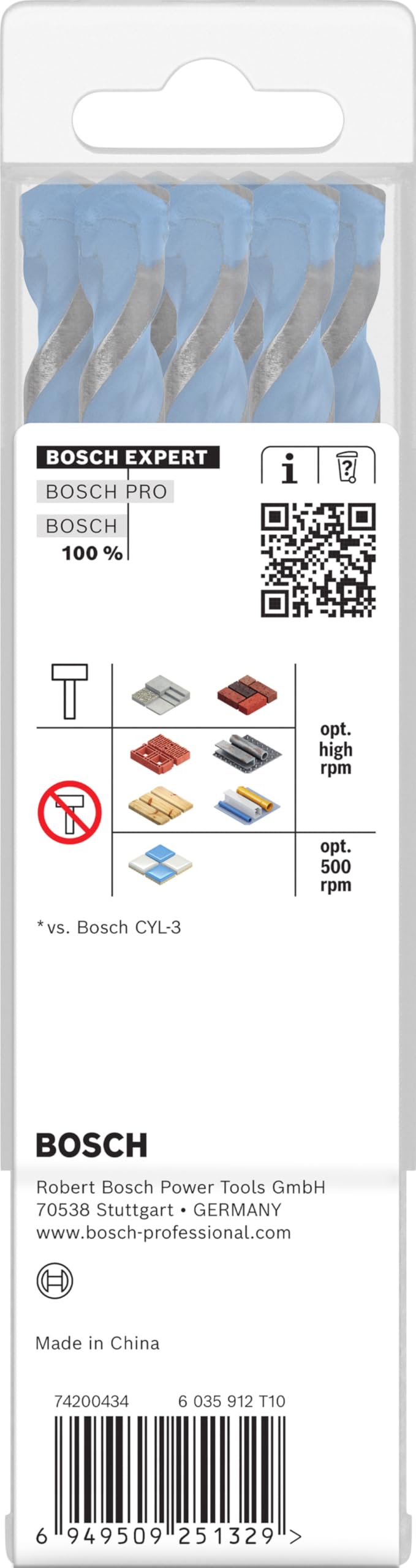 Bosch EXPERT HEX-9 Foret multimatériaux 10x90x150 mm