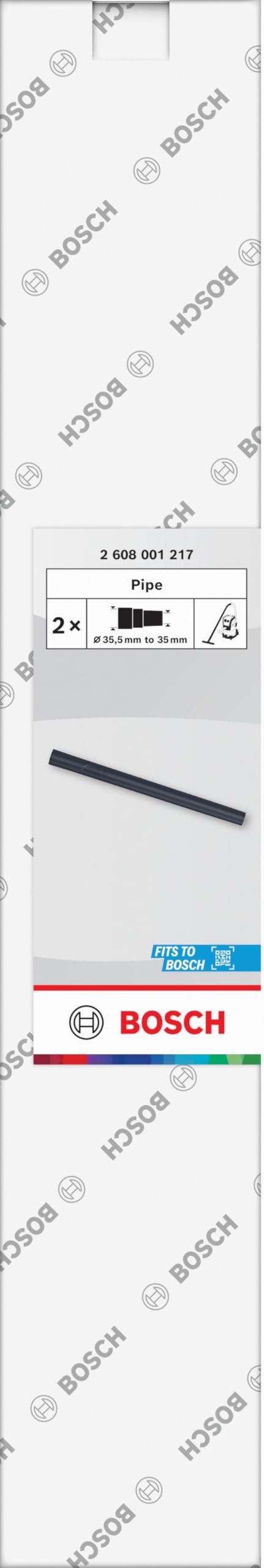 Bosch rallonge aspirateur plastique lot de 2 tubes