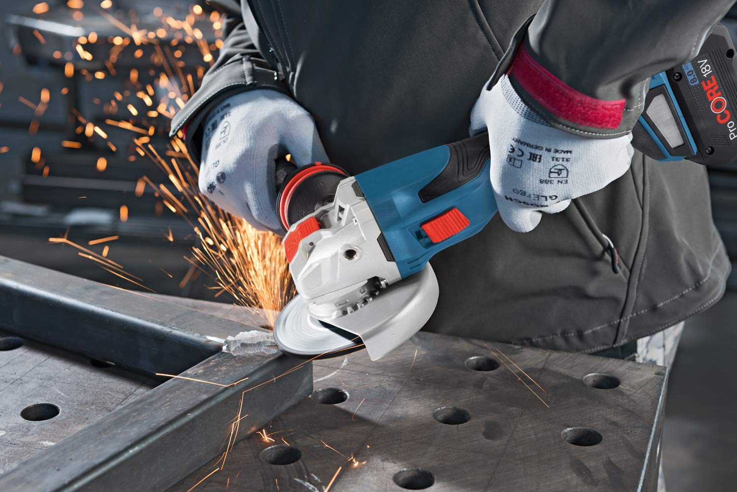 Bosch GWX 18V-15 C Meuleuse 125 mm 2x8Ah L-BOXX