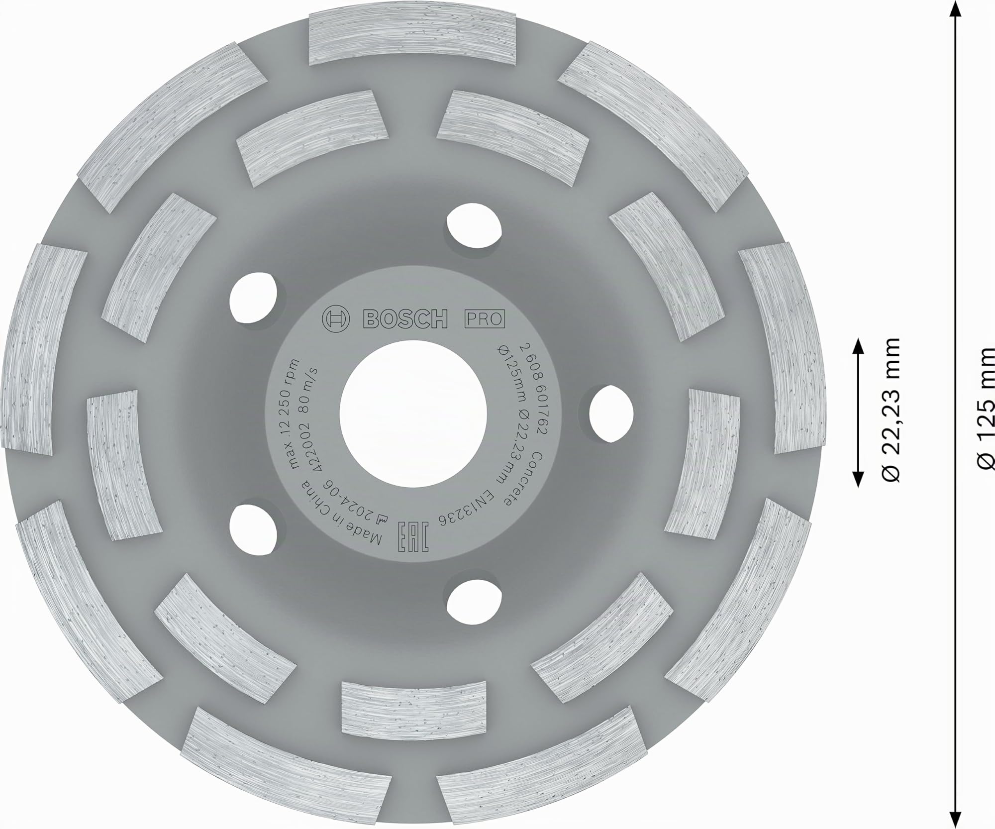 Bosch Meule assiette diamant béton 125 mm