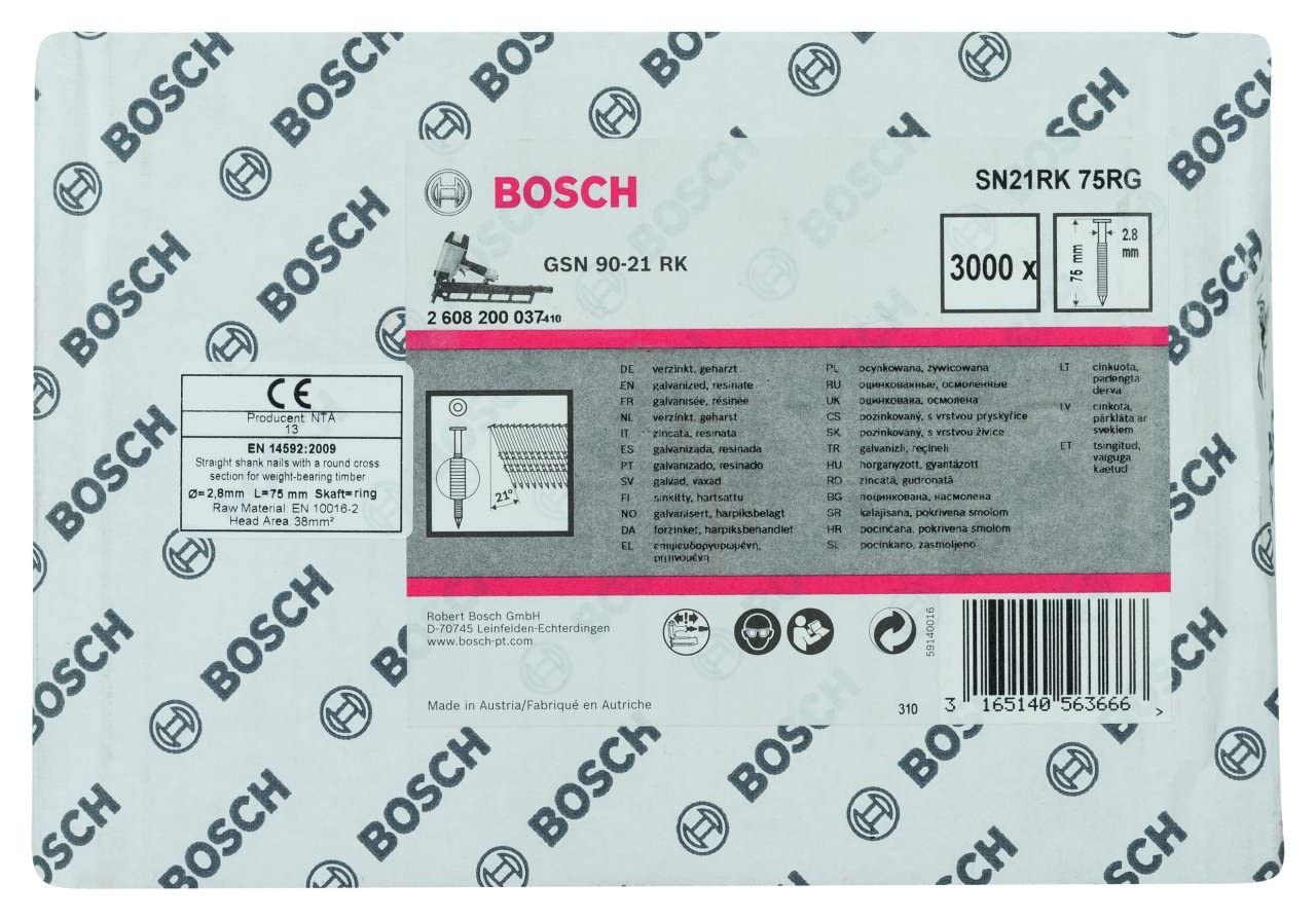 Bosch PRO SN21FH RG Clous en bande 60 mm 4000x tête pleine