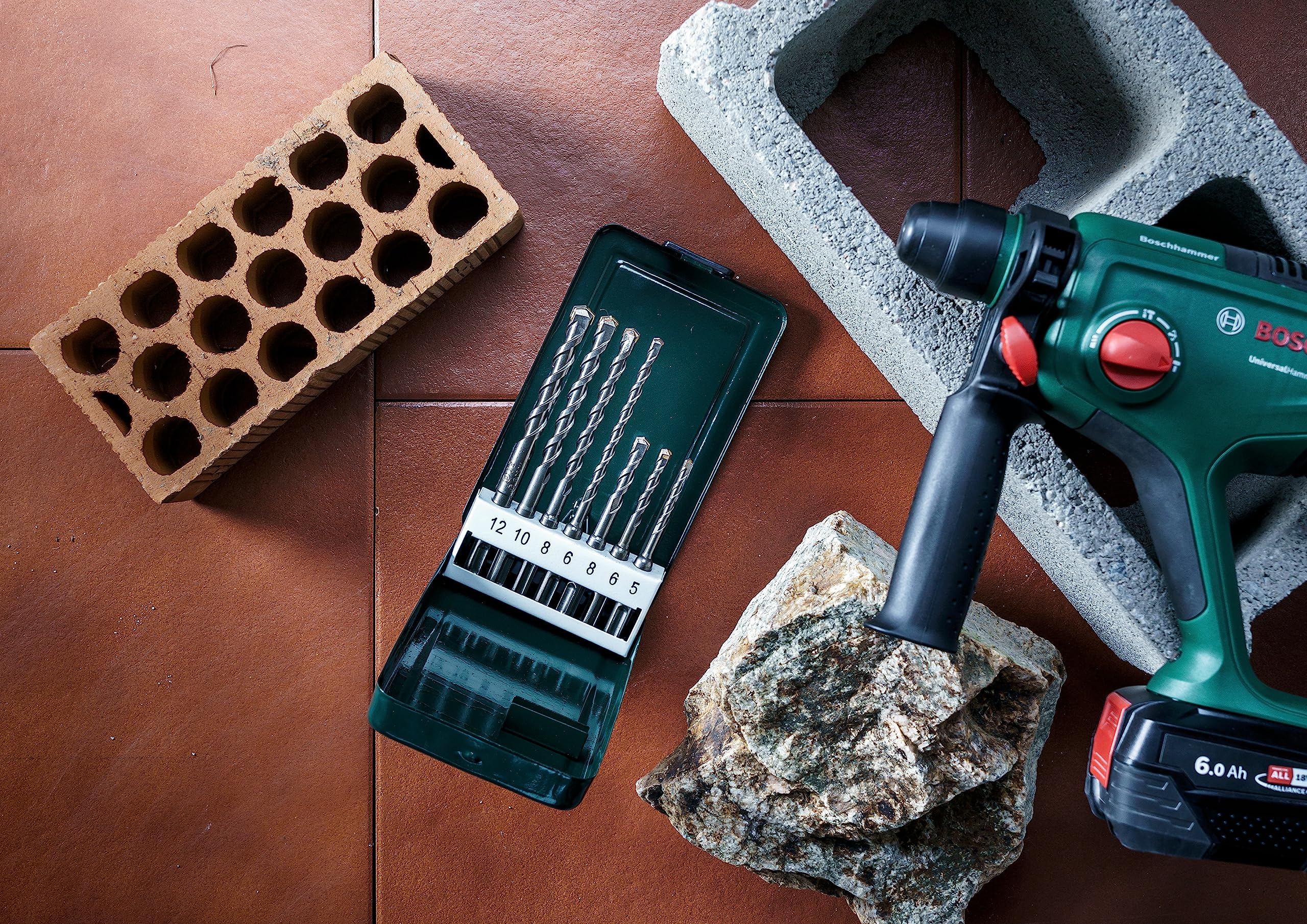 Bosch Forets kit SDS-Plus pierre béton 7 pces 5-12 mm