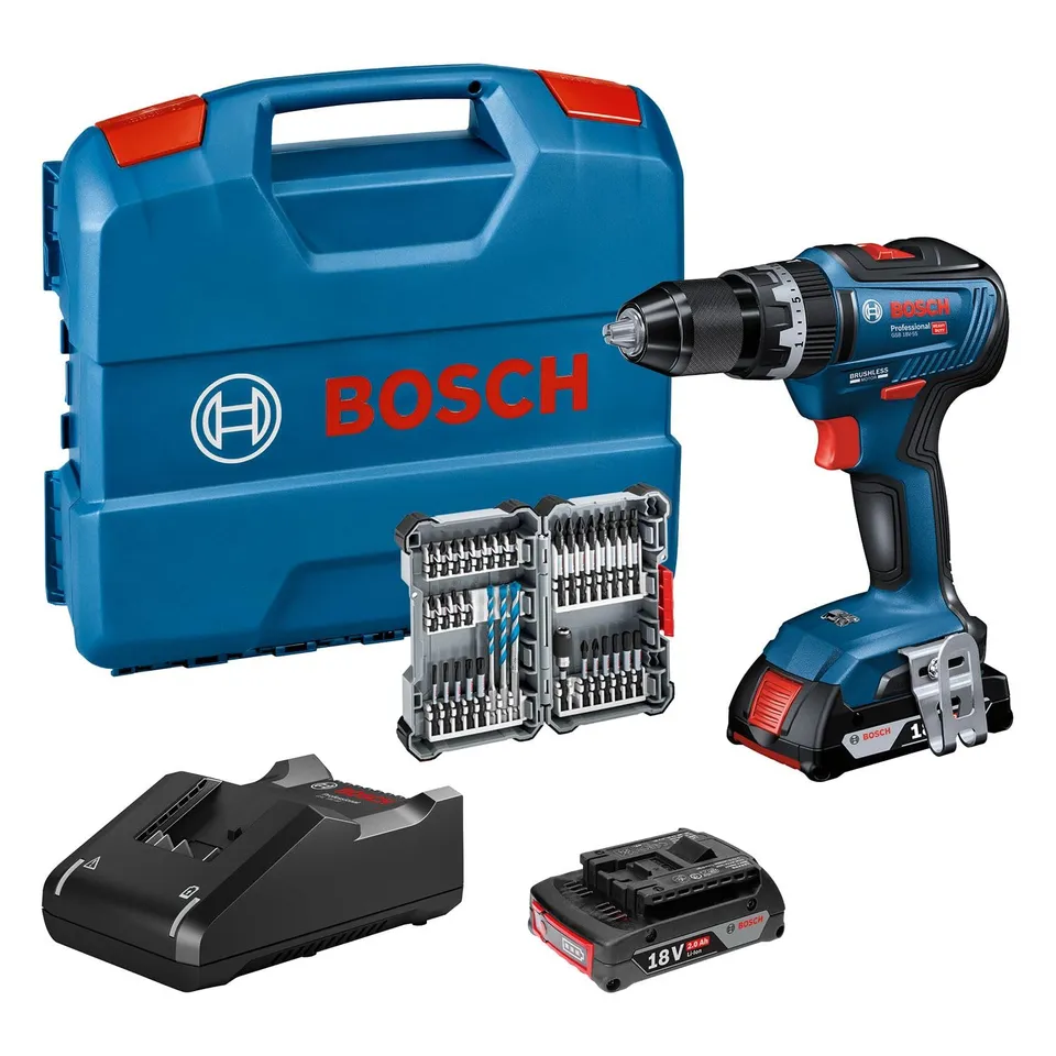 Bosch GSB 18V-55 perceuse visseuse 55 Nm 2 batteries