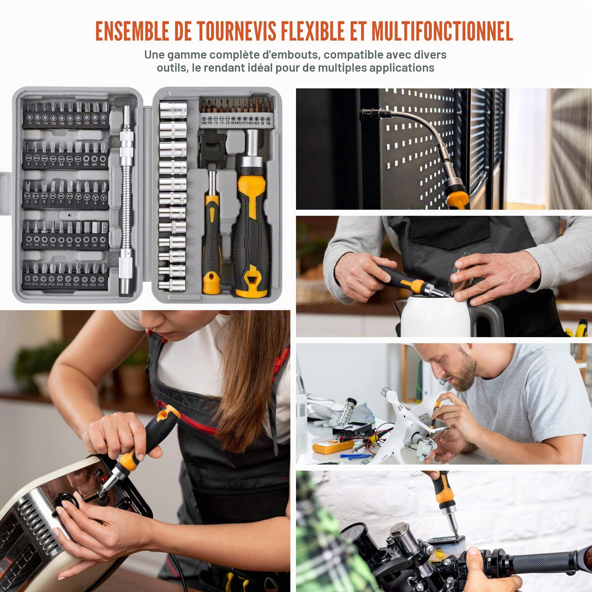 Hi-Spec Screwdriver Bit Sets Coffret Embouts 79 Pièces