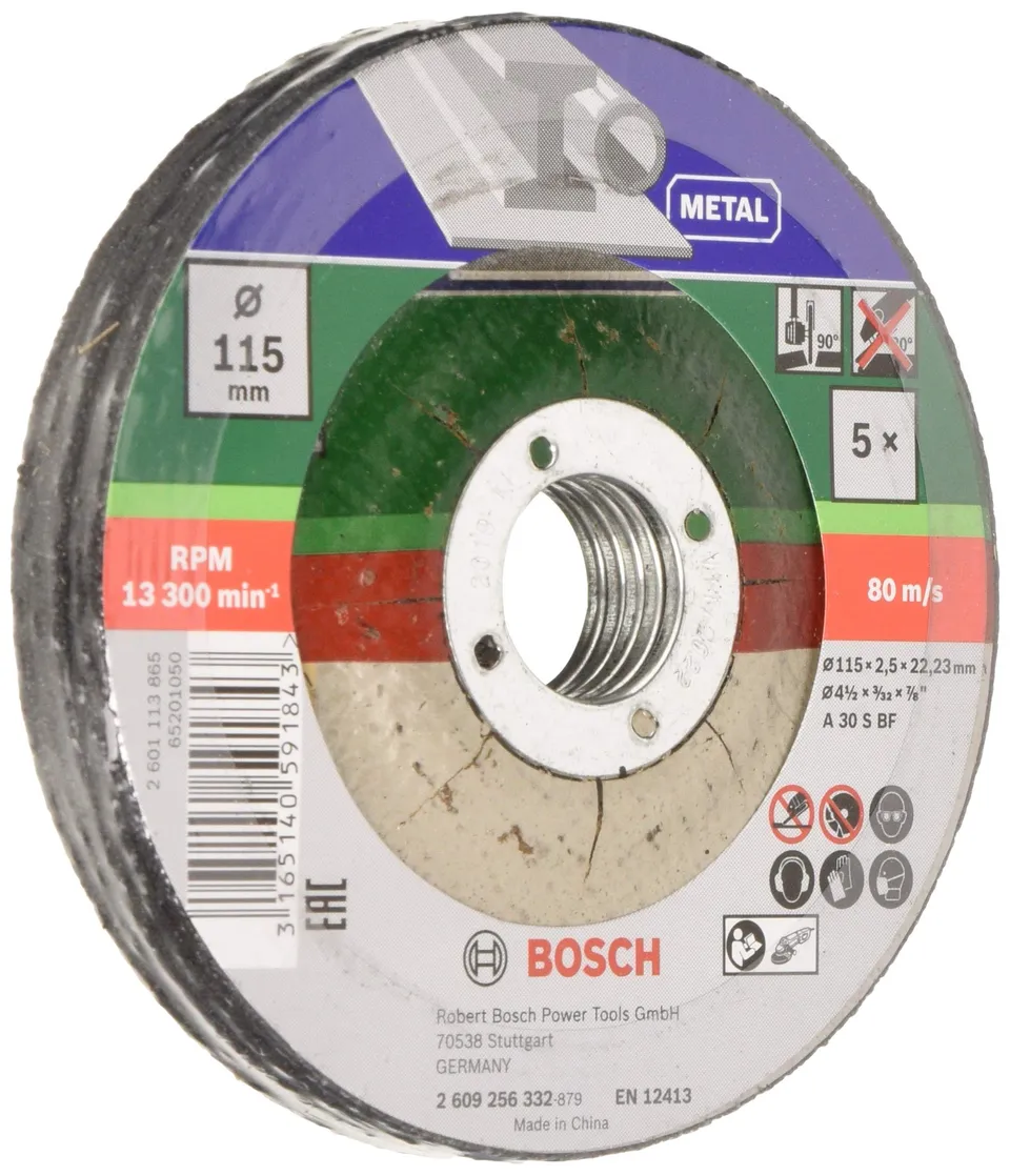 Bosch Disques 5 disques à tronçonner 115x2,5 mm métal