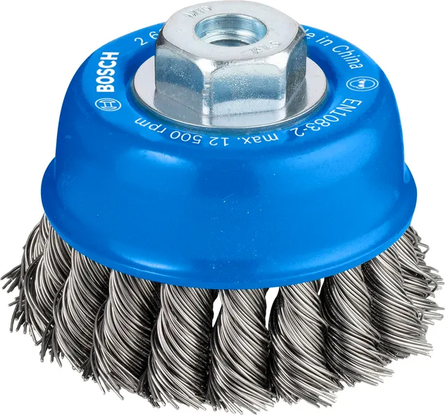 Bosch Pro Steel brosse boisseau 75 mm M10 fils torsadés acier