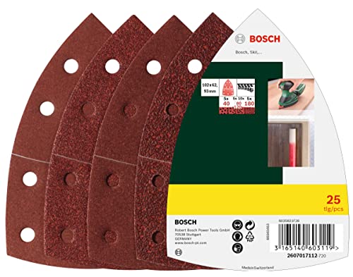 Bosch Abrasifs 25x Disques abrasifs 102x62 mm grains 40-180
