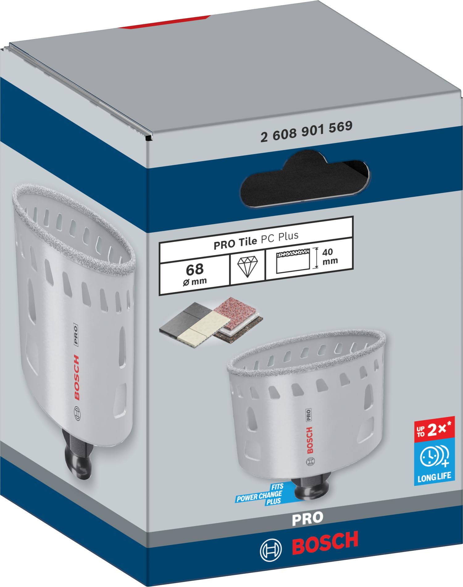 Bosch Forage diamant PRO Tile scie trépan 68 mm carrelage