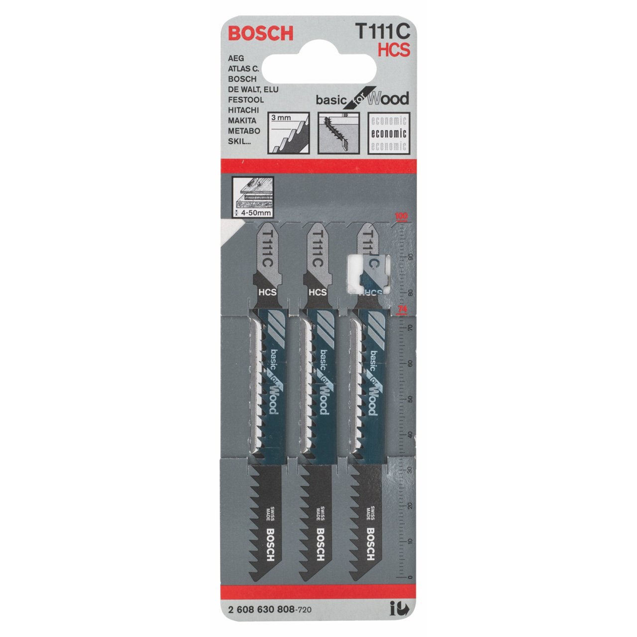 Bosch T 111 C Basic for Wood lame scie sauteuse 3 pièces