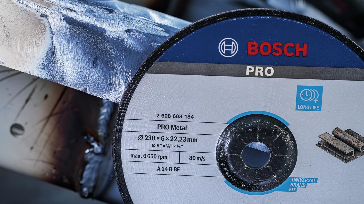 Bosch PRO Metal disque meulage Ø180mm acier 22,23mm