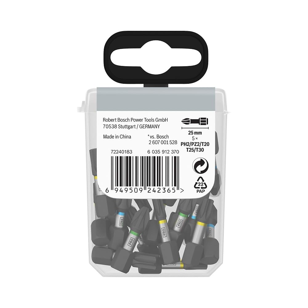 Bosch PRO Impact coffret 25 embouts PH2/PZ2/T20-T30