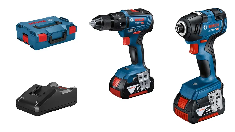 Bosch GDR GSB 18V set visseuses 200+55 Nm 2x4Ah