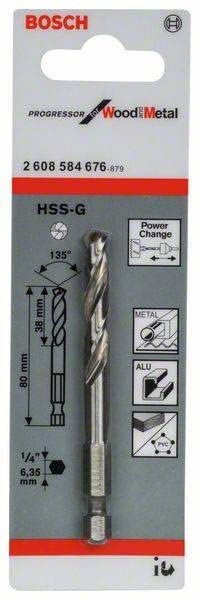 Bosch Foret de centrage HSS-Co 65 acier rapide 80 mm