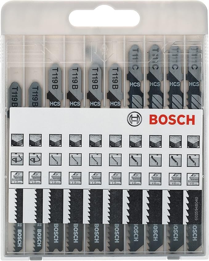 Bosch Kit 10 Lames Scie Sauteuse Bois T 119 / T 111 C