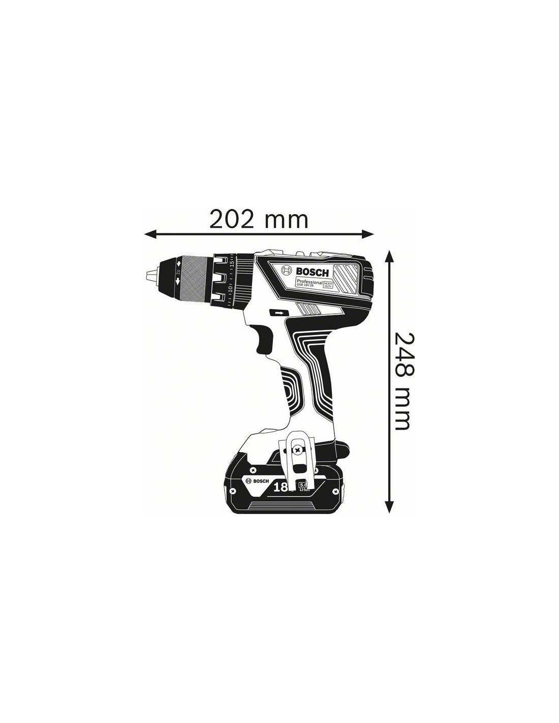 Bosch GSB 18V-28 perceuse percussion 18 V 2x5,0 Ah 13 mm