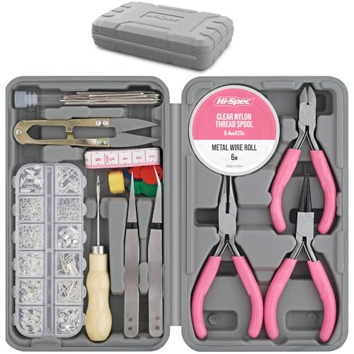 Hi-Spec Kit bijoux 17 outils + 600 accessoires pinces