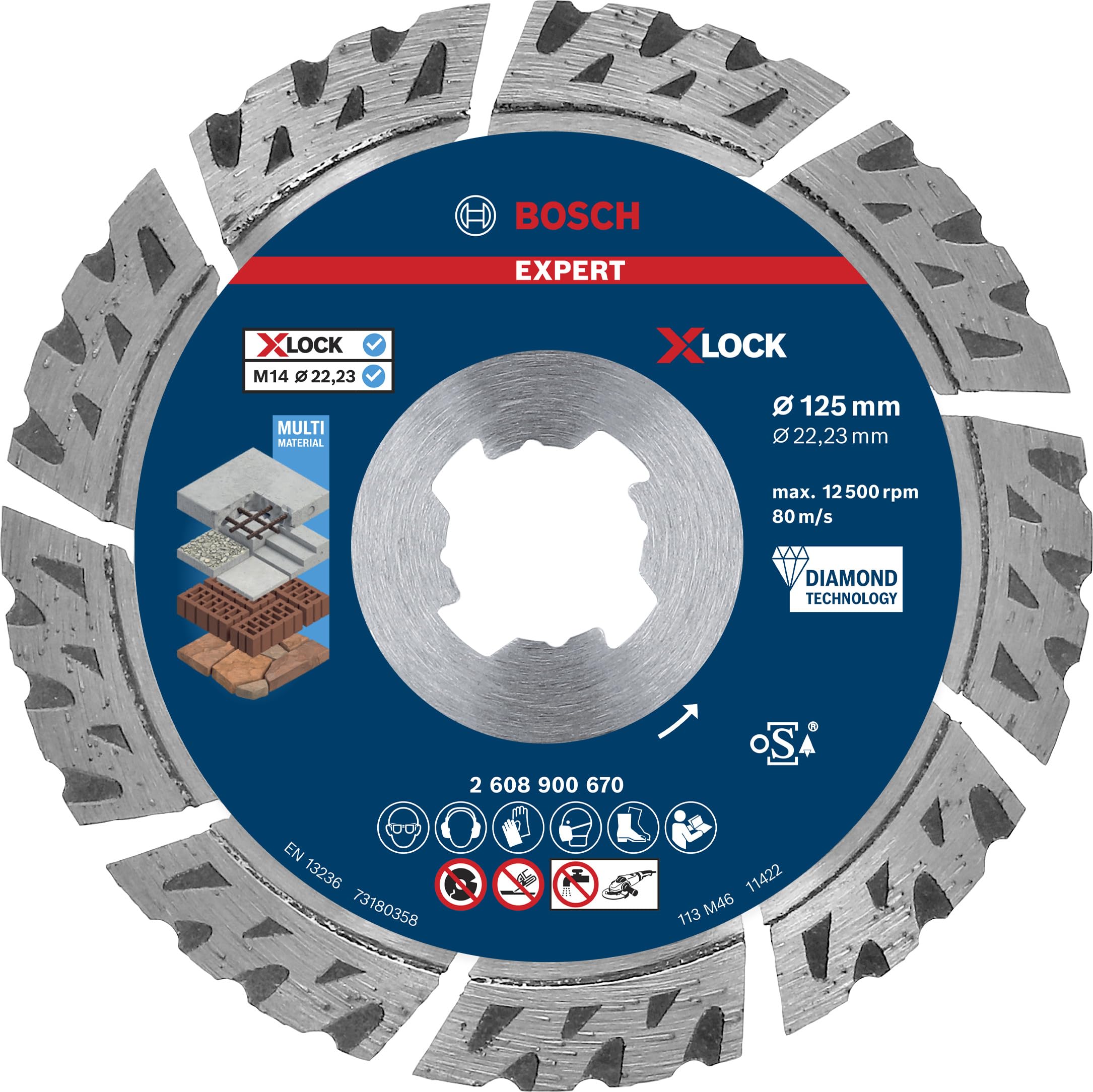 Bosch EXPERT Disque Diamant 125mm MultiMaterial X-Lock