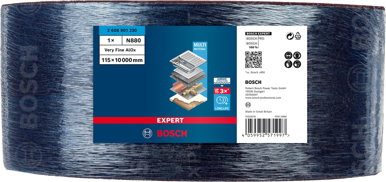 Bosch EXPERT N880 rouleau non-tissé très fin A 115 mm x 10 m