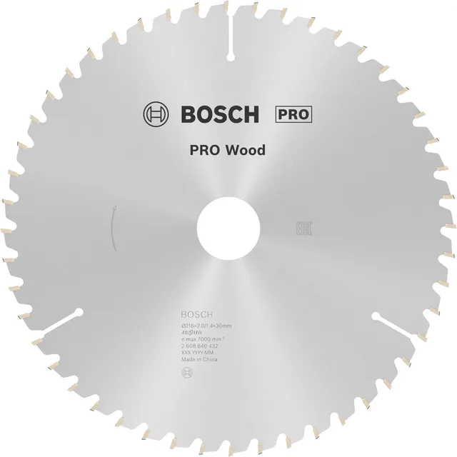 Bosch PRO Wood Lame Scie Circulaire 216 mm 48 Dents Bois