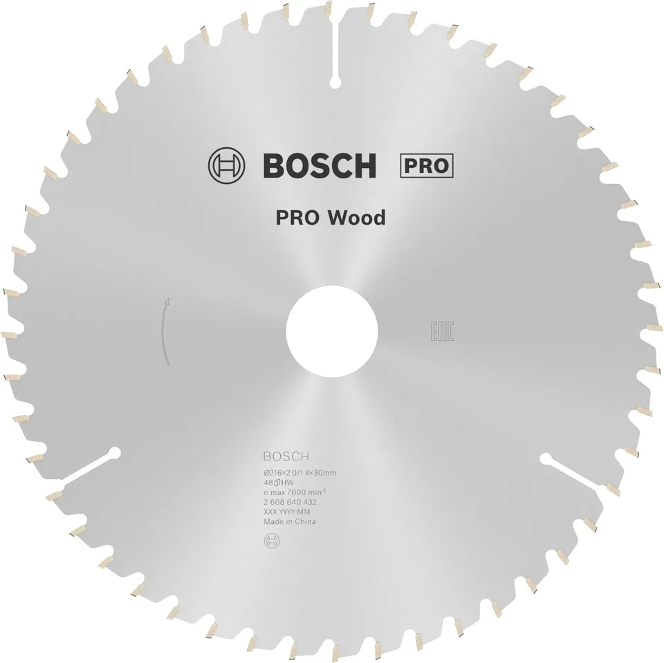 Bosch PRO Wood Lame Scie Circulaire 216 mm 48 Dents Bois