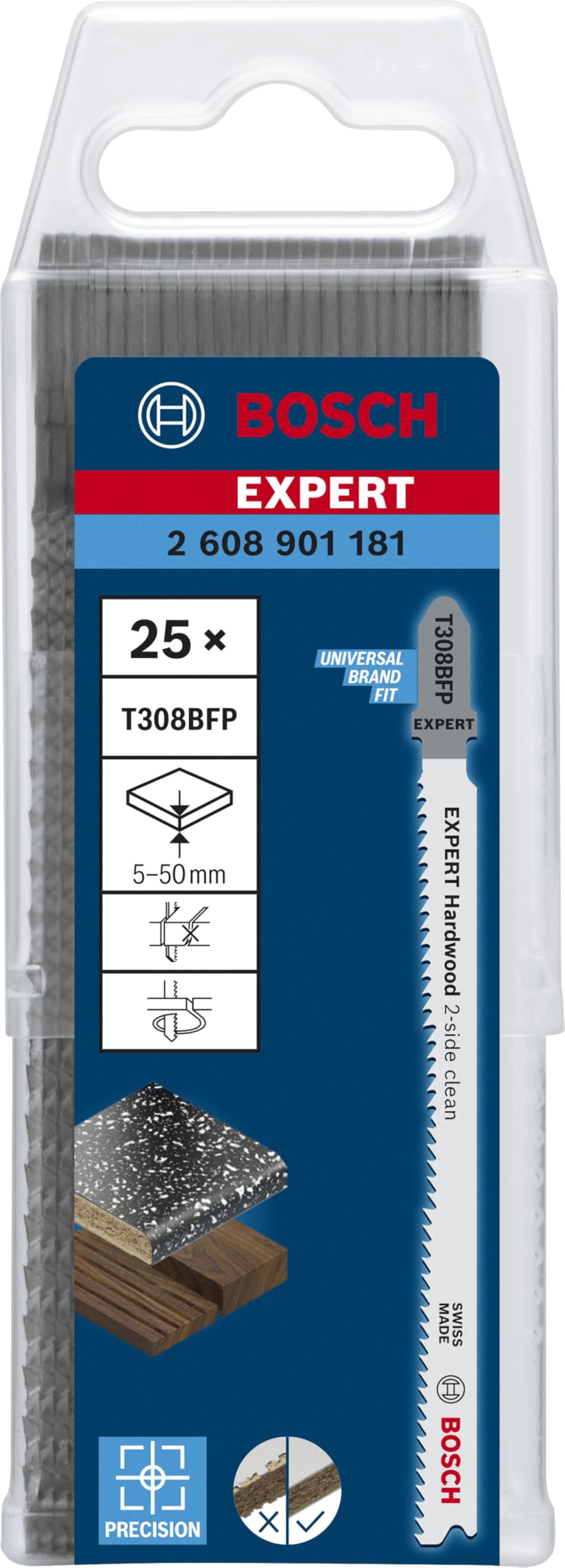 Bosch T308BFP EXPERT lame scie sauteuse bois lot 25