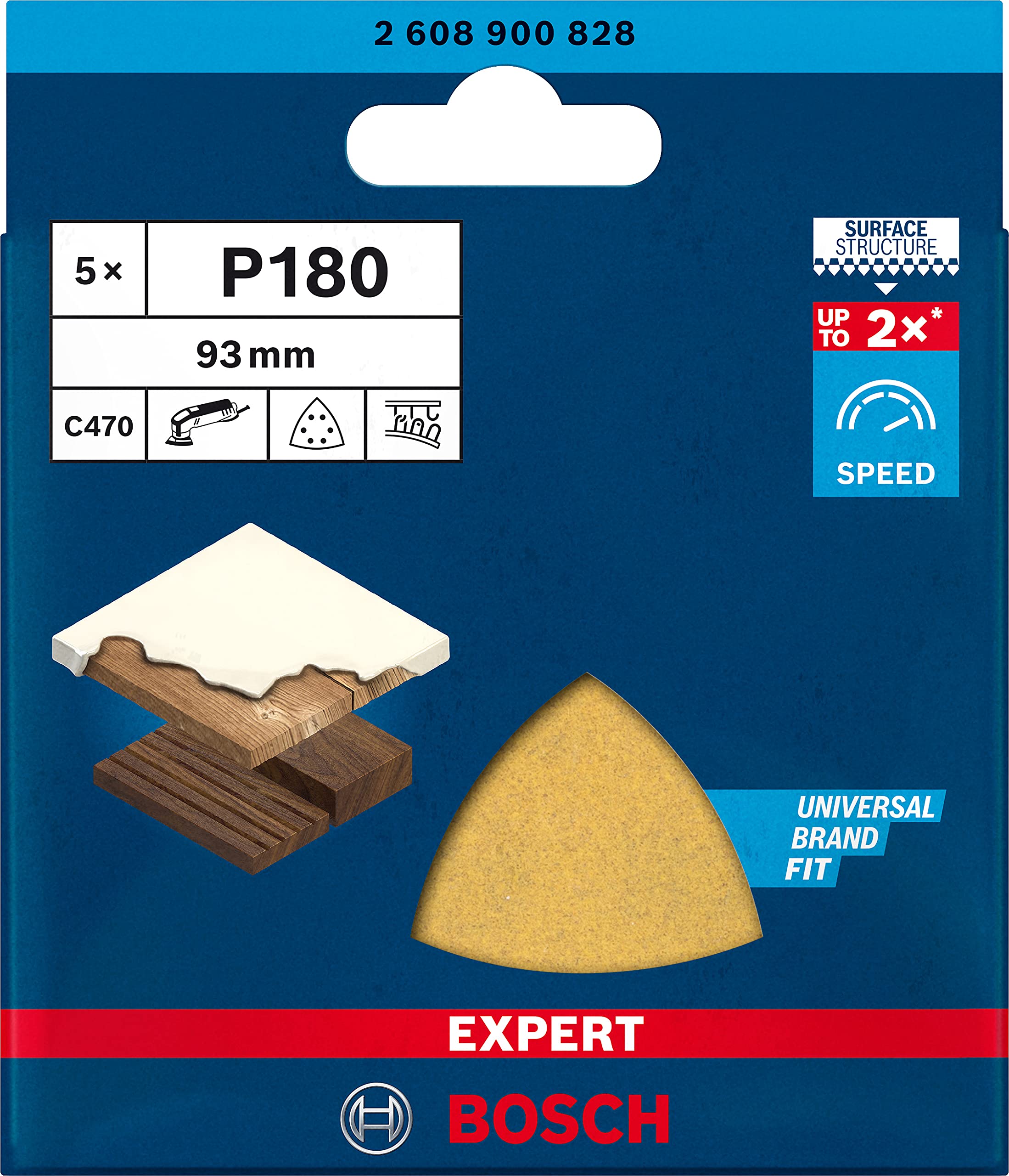 Bosch EXPERT C470 abrasif delta 93mm G180 x5