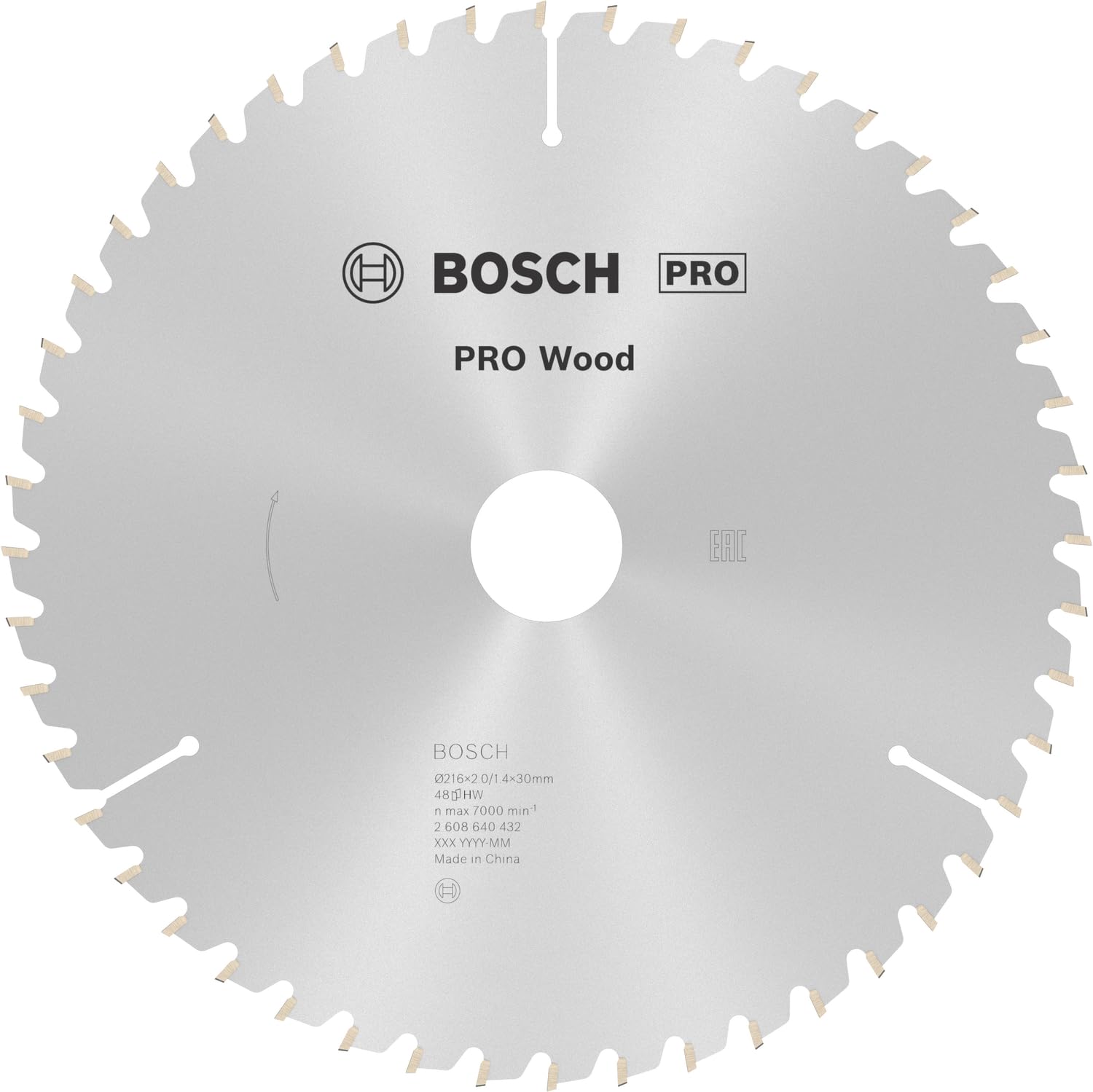 Bosch PRO Wood Lame Scie Circulaire 216 mm 48 Dents Bois