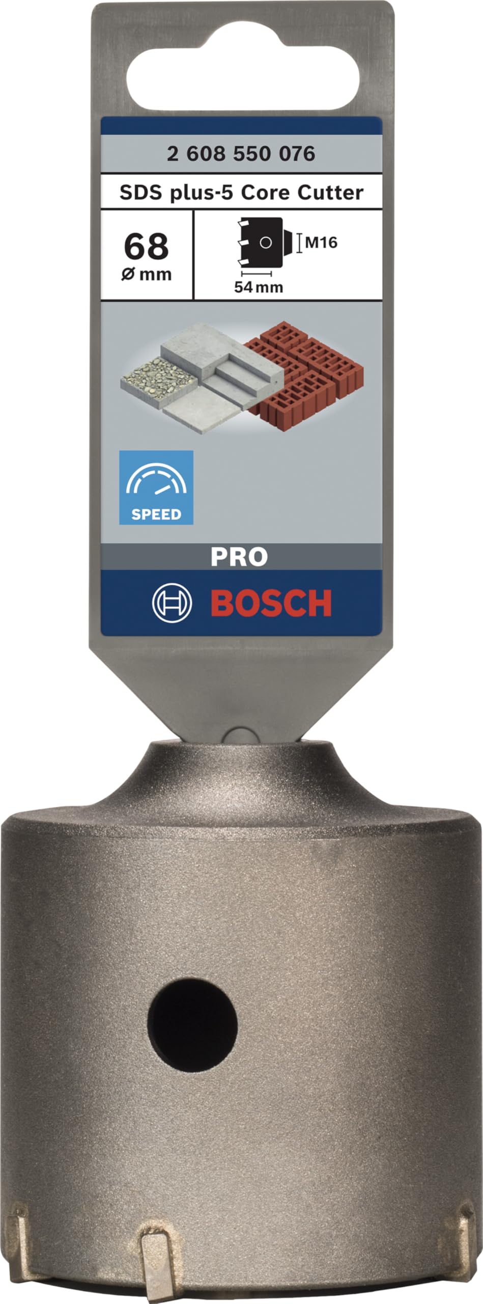 Bosch SDS-plus-9 couronne-trépan 68 mm carbure