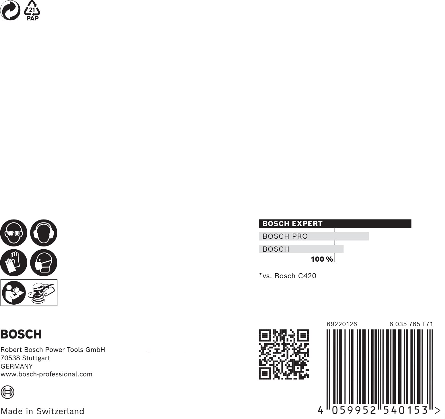 Bosch EXPERT M480 abrasifs réticulés 125 mm grain 240 x5