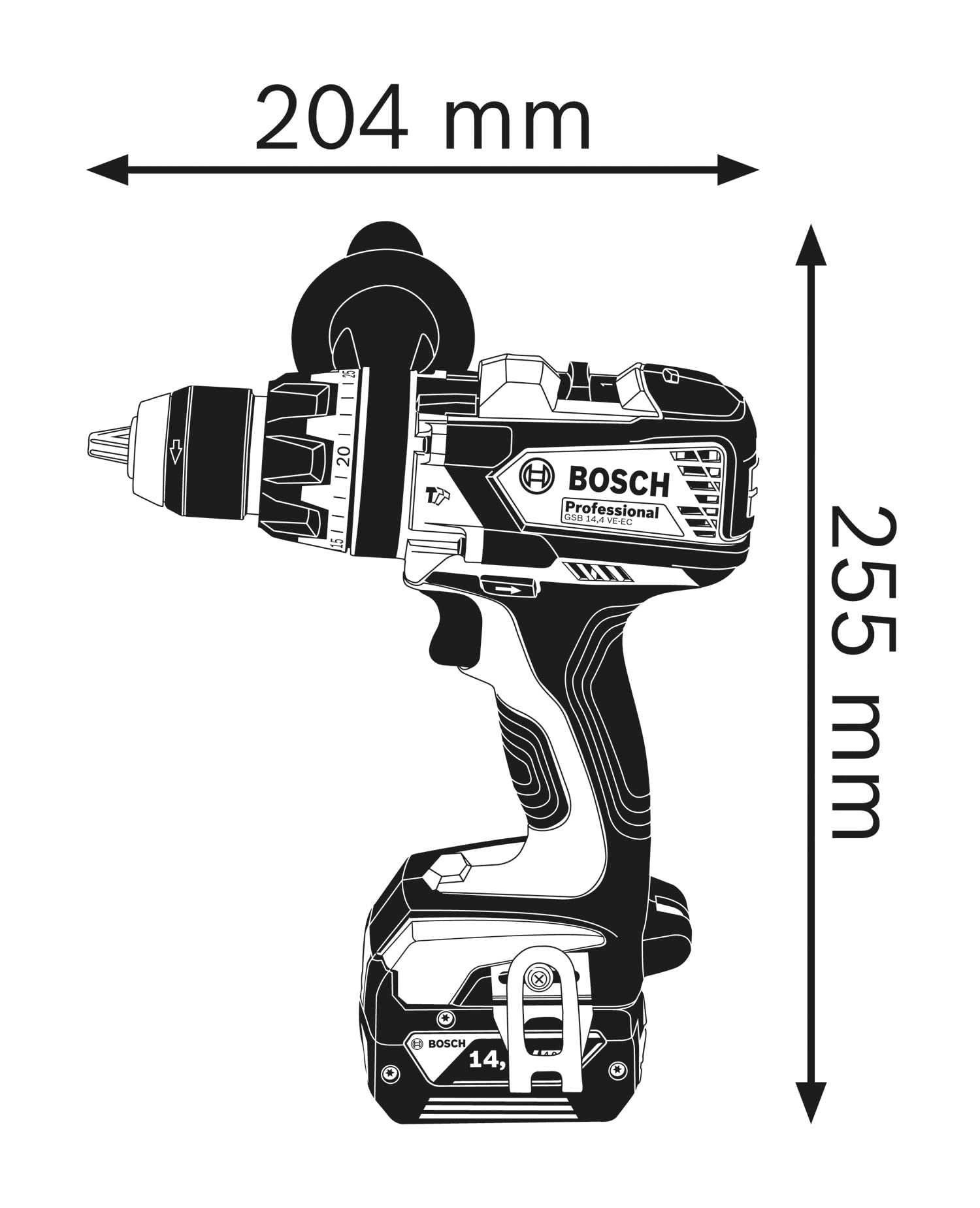 Bosch Professional GSB 14,4 VE-EC perceuse à percussion 14,4V