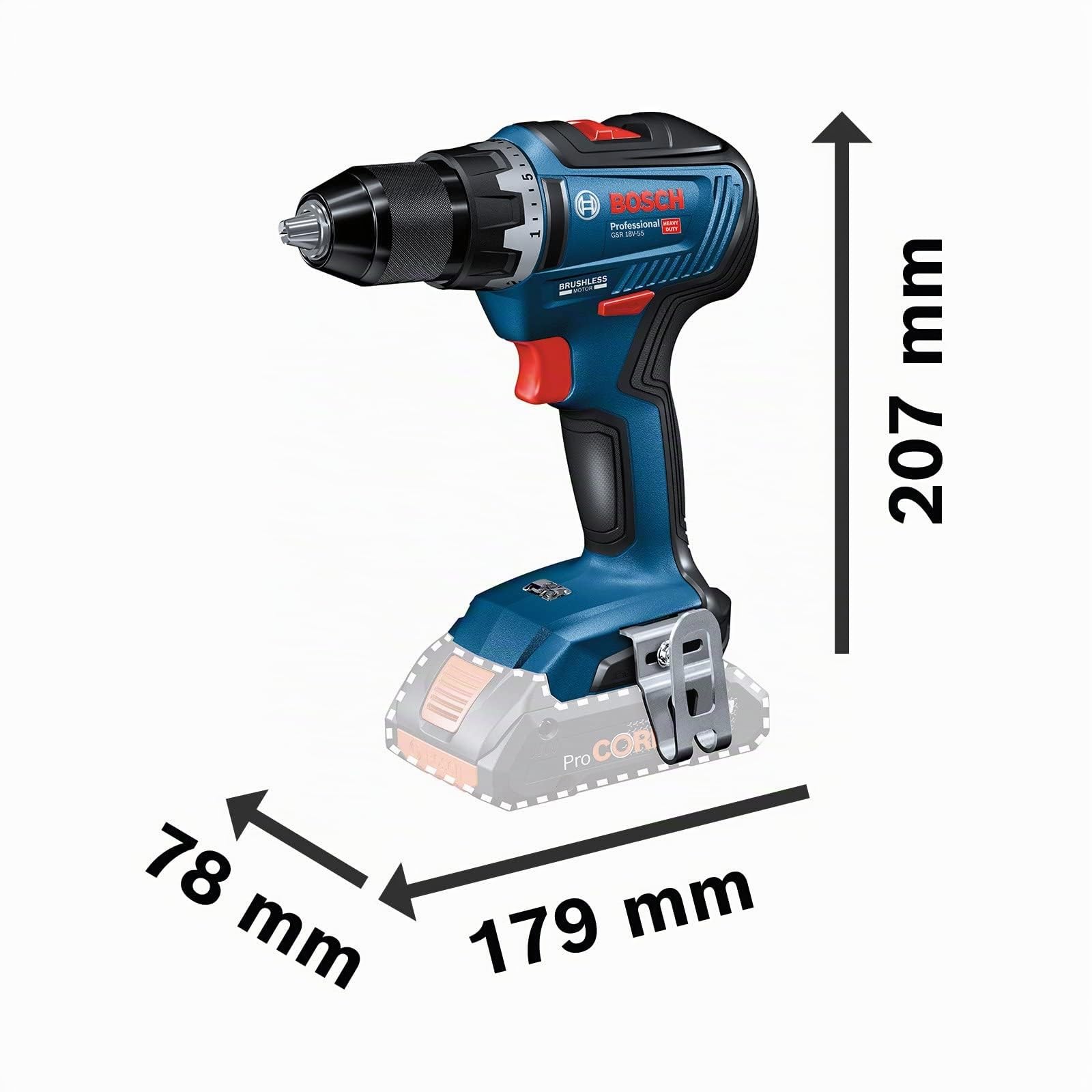 Bosch GSR 18V-55 perceuse-visseuse 18V 55 Nm 2x4,0 Ah