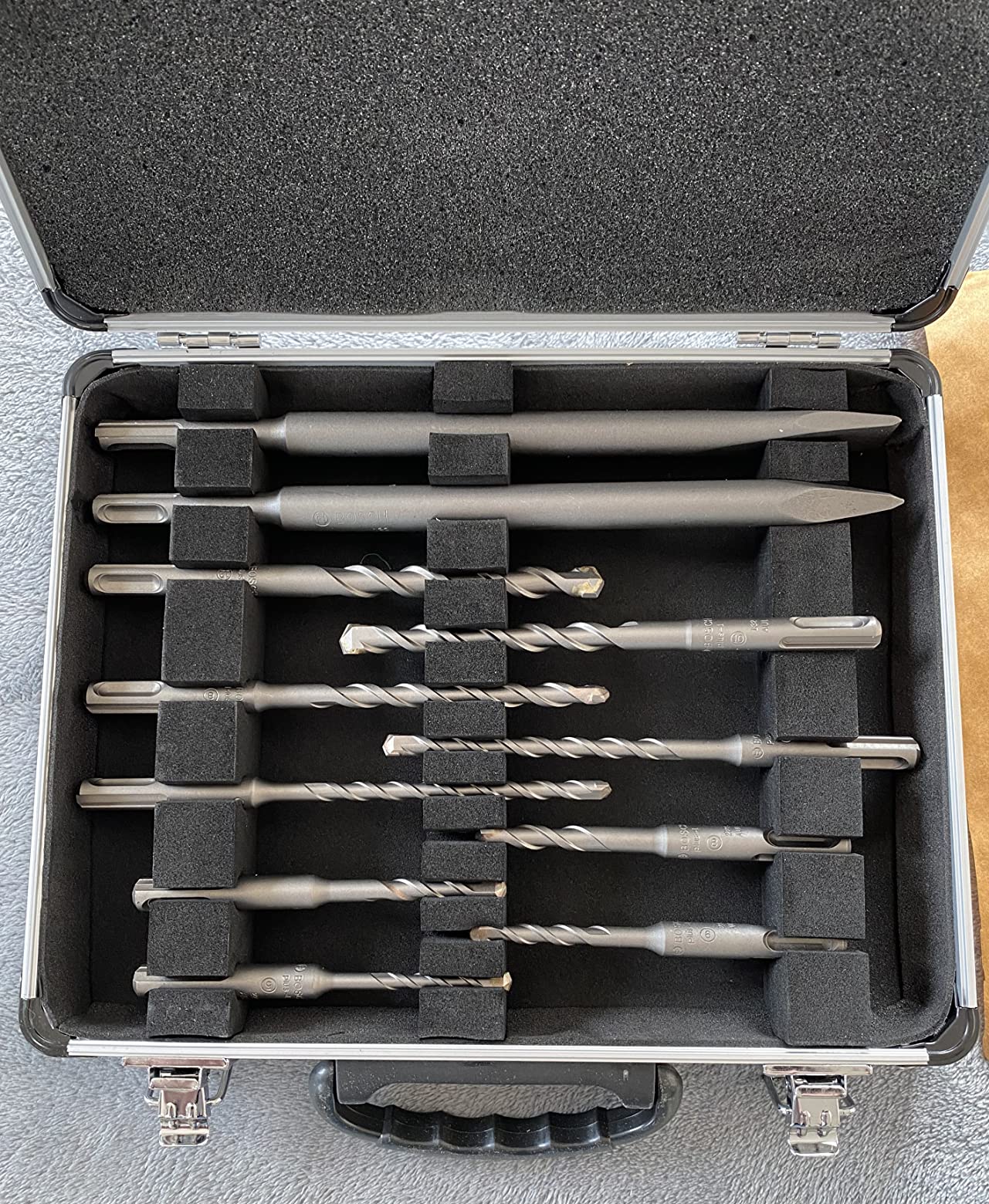 Bosch lot 11 forets SDS plus béton étui alu