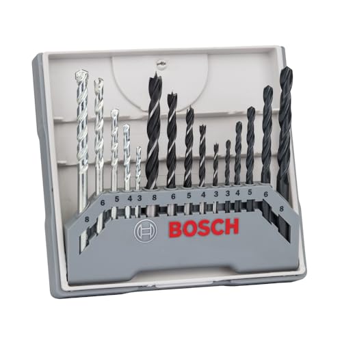 Bosch coffret mèches mixtes métal bois pierre 15 pièces